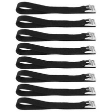 8Pcs Black Metal Adjustable Lawn Aerator Shoes Straps for Yard Use