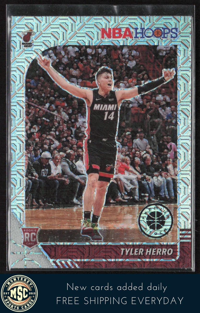 Tyler Herro 2019-20 Hoops Premium Stock Prizms Silver Mojo RC #210 Miami Heat