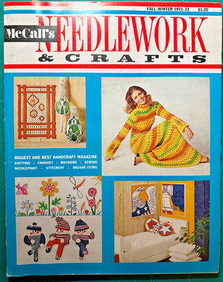 Fall Winter 1972 McCalls Needlework & Crafts Knitting MOD 1970 MAXI DRESS PONCHO