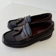 Sperry Top-Sider Seaport Kiltie Tassel Black/Brown Leather Men’s Loafer Size 9.5