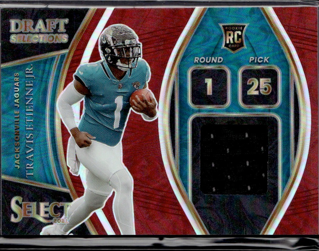 2021 Panini Select Draft Selections Memorabilia Travis Etienne #DS-TET MEM Prizm