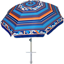 7Ft Heavy Duty High Wind Beach Umbrella Parasols with Sand Anchor  Tilt Sun She