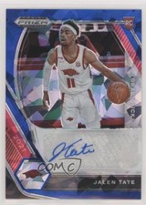 2021-22 Panini Prizm Draft Picks Blue Ice 60/75 Jalen Tate #DP-JTA Auto 02v3