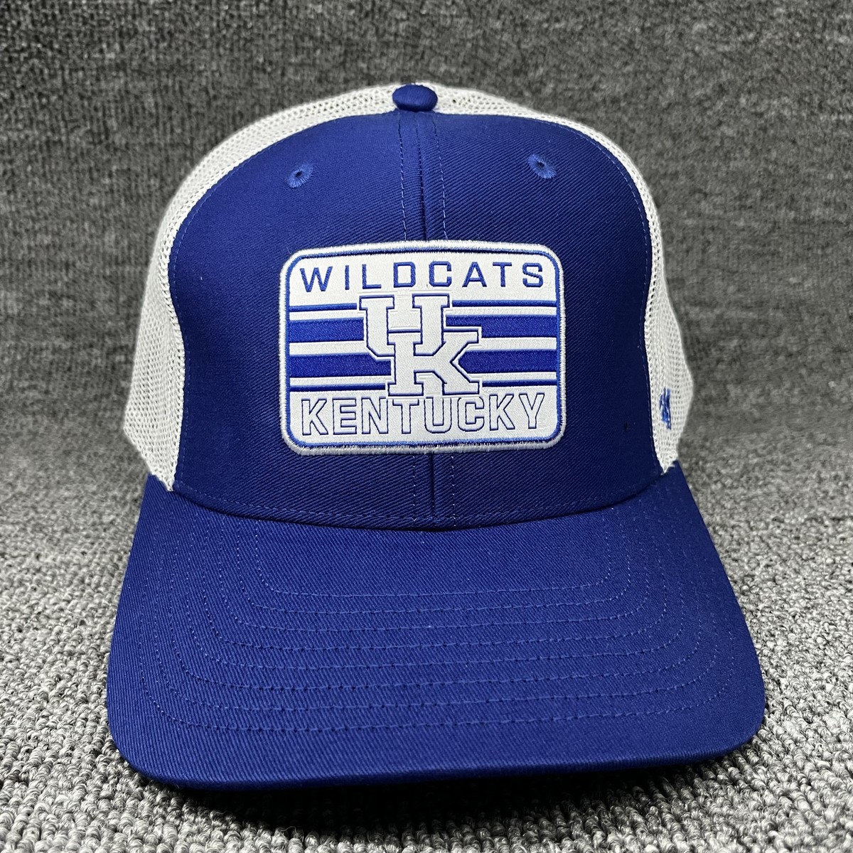 '47 Kentucky Wildcats Trucker Snapback Hat Blue White Adjustable Cap