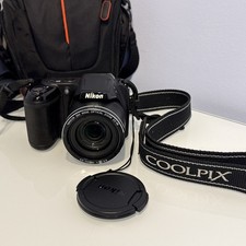 Nikon COOLPIX L340 20.2MP Digital Camera 28x Zoom NIKKOR Lens Tested w/ Strap