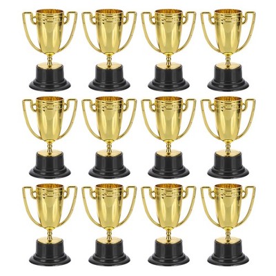 3.22 Inch Mini Trophies, 12 Pcs Plastic Gold Award Trophy Cups