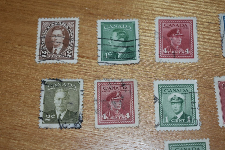 Vintage Early 14x stamps Canada Mixed - Image 2 of 4