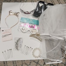 Wedding accessories Bridal Hair Set, 2 tiered veil, gift favors etc