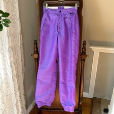Vintage Nils Women s high waisted Ski snow pants size 10 small iridescent purple