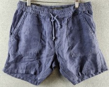 The Men's Store at Bloomingdale's Solid Linen 7" Shorts Men's 34 Navy Pull On
