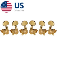 Gold 3R3L Inline Guitar String Tuning Peg Key Locking Tuner Key Machine Heads