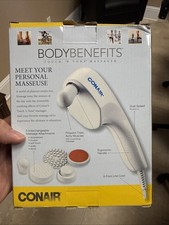 Conair Touch  N Tone Massager Body Benefits w/ 5 Attachments Multipurpose, White