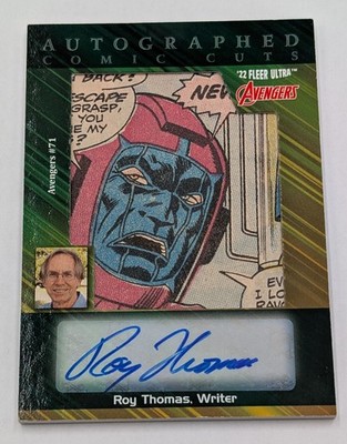 2022 Marvel Fleer Ultra Avengers Roy Thomas ACC-AVG71 Comic KANG Autograph #71
