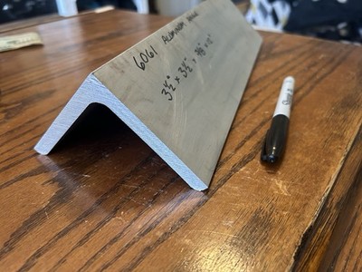 3-1/2'' x 3-1/2'' x 12'',  6061 Aluminum Angle, 3/8'' thick wall, strong!