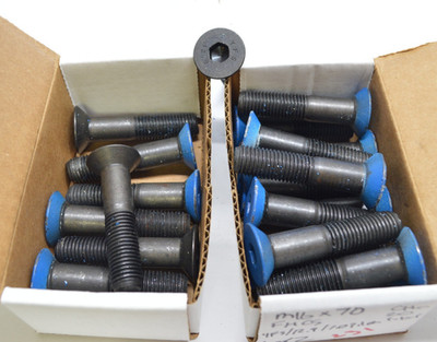 Qty 20- M16-2.0 x 70MM Flat Socket Head Cap Screws Black Oxide Class 12.9