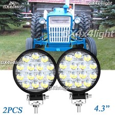 2x 4.3" Round Flood LED WORK LIGHTS Fits Ford 2000 3000 4000 5000 5600 6610 7000