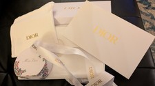 DIOR Gift Box Empty Dior Tissue, Filler, Bow, Pouch, Envelope
