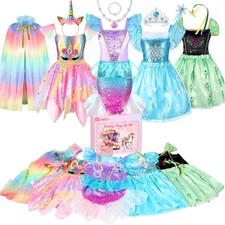 HAMSILY Princess Dress Up Clothes for Little Girls 3 4 5 6 Year Old