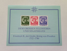 DR III. Reich 1933/Bund 1983 Vignettenblock "FRIEDRICH DER GRO&szlig;E" Faksimile (T)