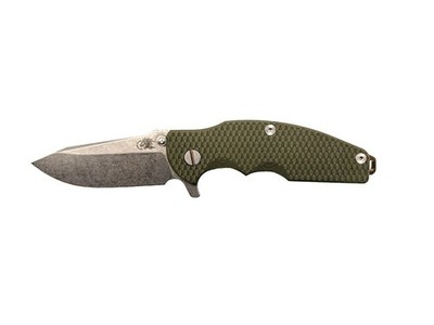 Rick Hinderer Jurassic S35VN OD Green G10 Tri-Way Flipper Pocket Knife