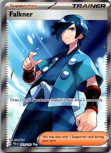 Pokemon TCG Falkner 251/193 SV02 Paldea Evolved Full Art Ultra Rare Holo EN