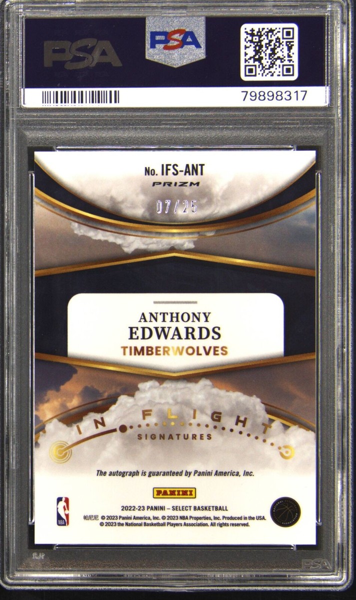 2022 PANINI SELECT IN FLIGHT SIGNATURES TIE-DYE ANTHONY EDWARDS 7