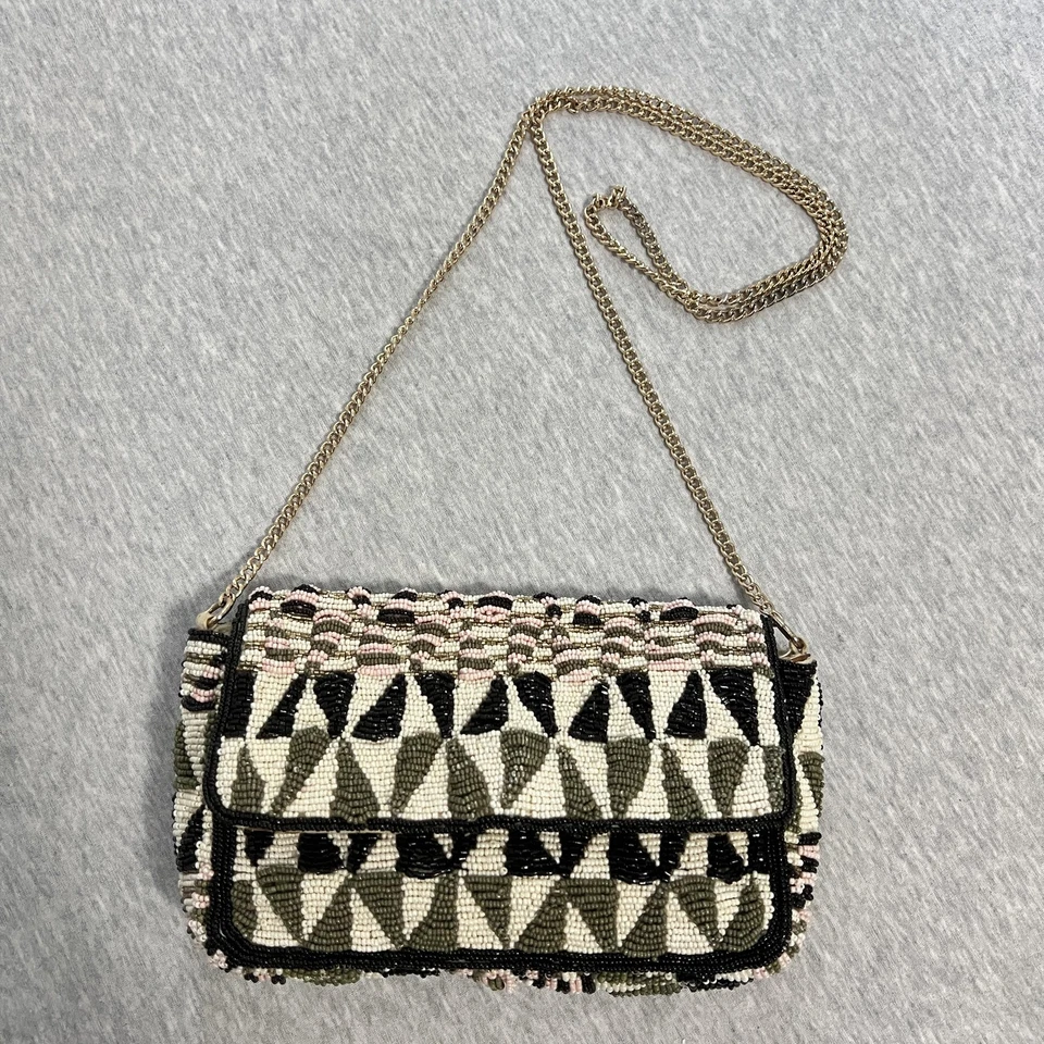 Bolso Bandolera Zara Mujer Con Cuentas Mujer Cadena Correa Cartera Noche Bolso sin asas Bolso de mano Foto 2 de 4