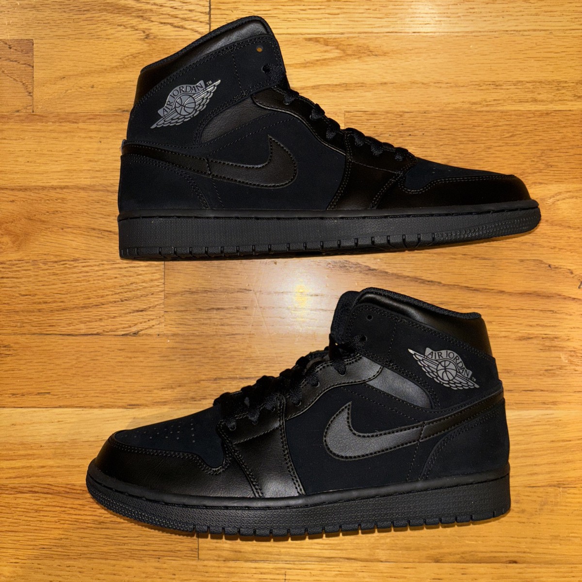 Air Jordan 1 Mid Black/Dark Grey-Black | eBay