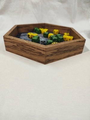 Dice Tray for board games, wargames, warhammer made of oak wood, Ready To Ship