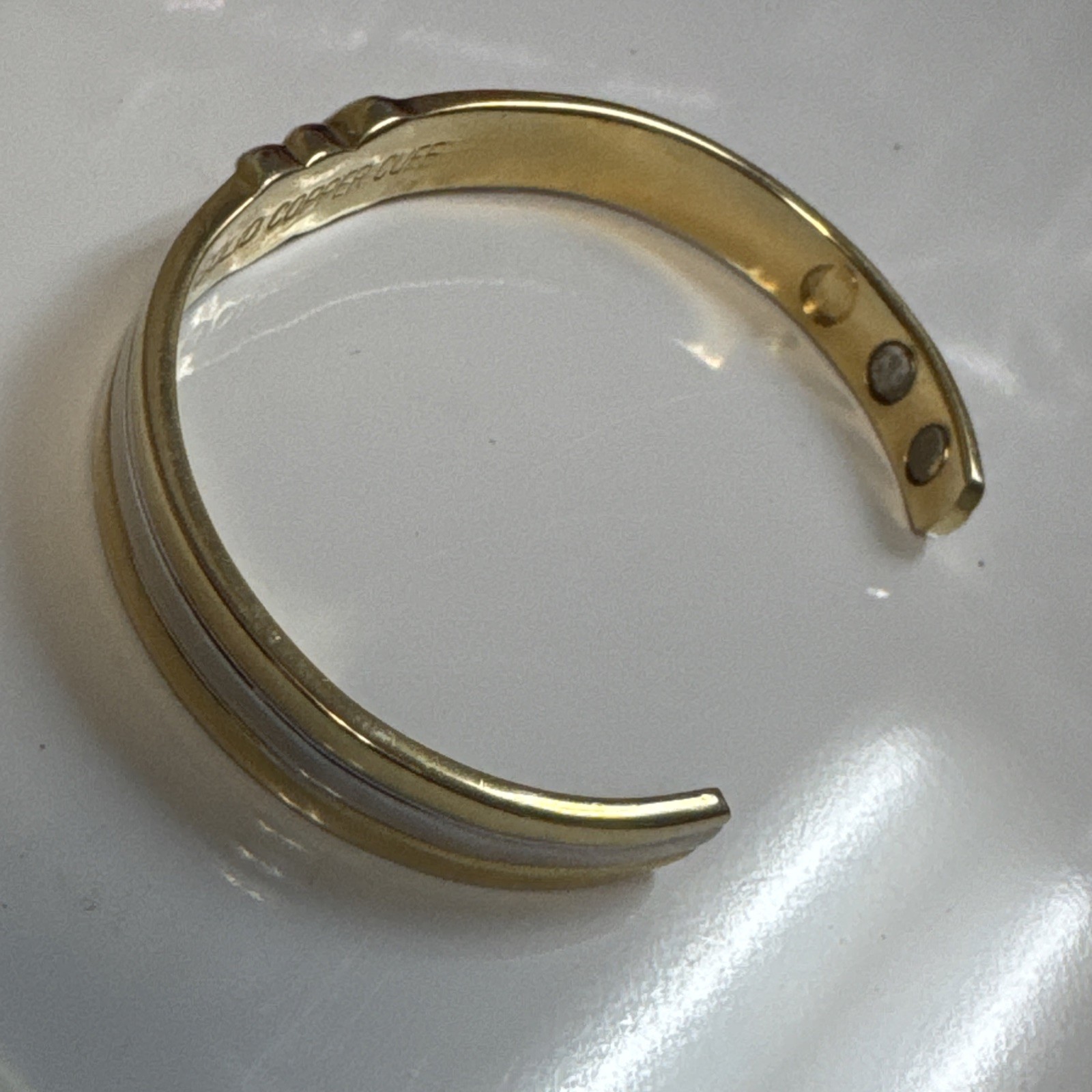 Copper Bracelet marked Solid Copper Cuff - image 5