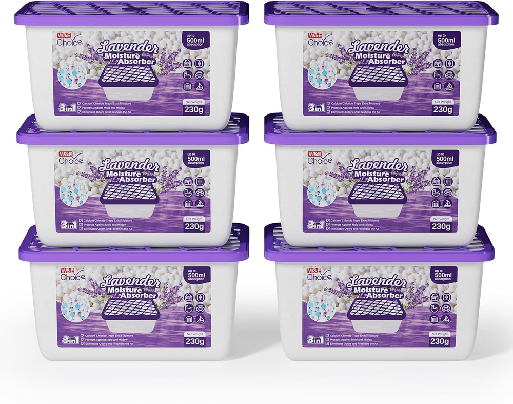 Moisture Absorbers with Lavender Scent, Portable Dehumidifier for Closet&Bathroo