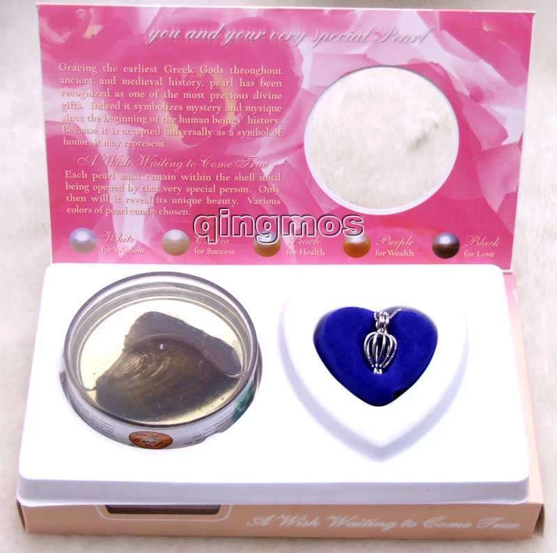Wholesale 7 Wish Pearl Heart Pendant Necklace for Women Oyster Love Pearl Box - Image 4 of 4