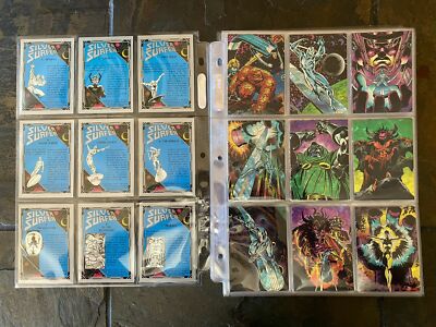 【連休Sale】初祖スリヴァー　The First Sliver　アートプリント 1992 Marvel Silver Surfer Prism Trading Cards COMPLETE BASE SET +