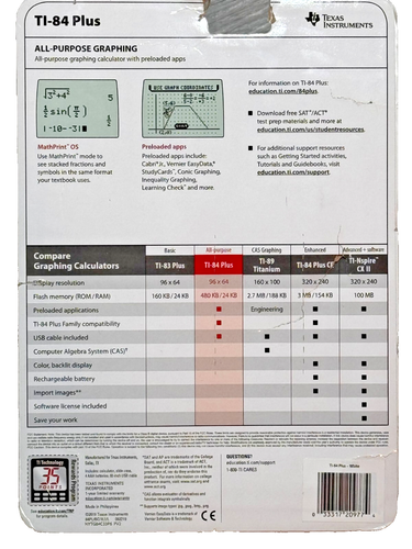Texas Instruments TI-84 Plus Calcolatrice Grafica Multiuso Bianco,Spedizione Gratuita - Foto 2 di 2