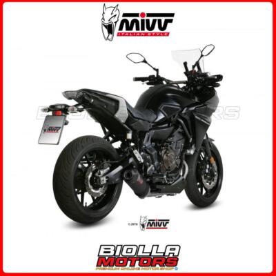 KOMPLETTER AUSPUFF MIVV OVAL YAMAHA Tracer 700 / GT / Tracer 7 700 2018- CARBON wi