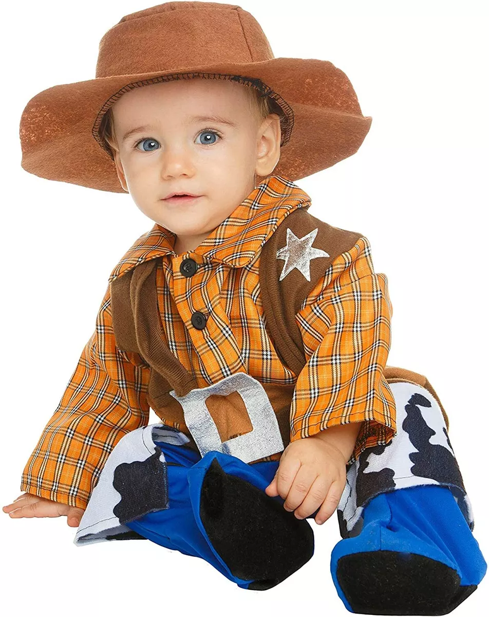 Costume vestito di carnevale piccolo Cowboy bambino da 0 a 3 anni