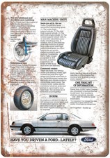 Vintage 1983 Ford Thunderbird Turbo Coupe P3 Ad Retro Look Metal Sign A8915 Vintage 1983 Ford Thunderbird Turbo Coupe P3 Ad Retro Look Metal Sign A8915