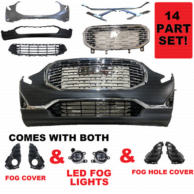 For 2018 2019 2020 2021 GMC Terrain Front Bumper COVER Grills Fog Lamp Cover
