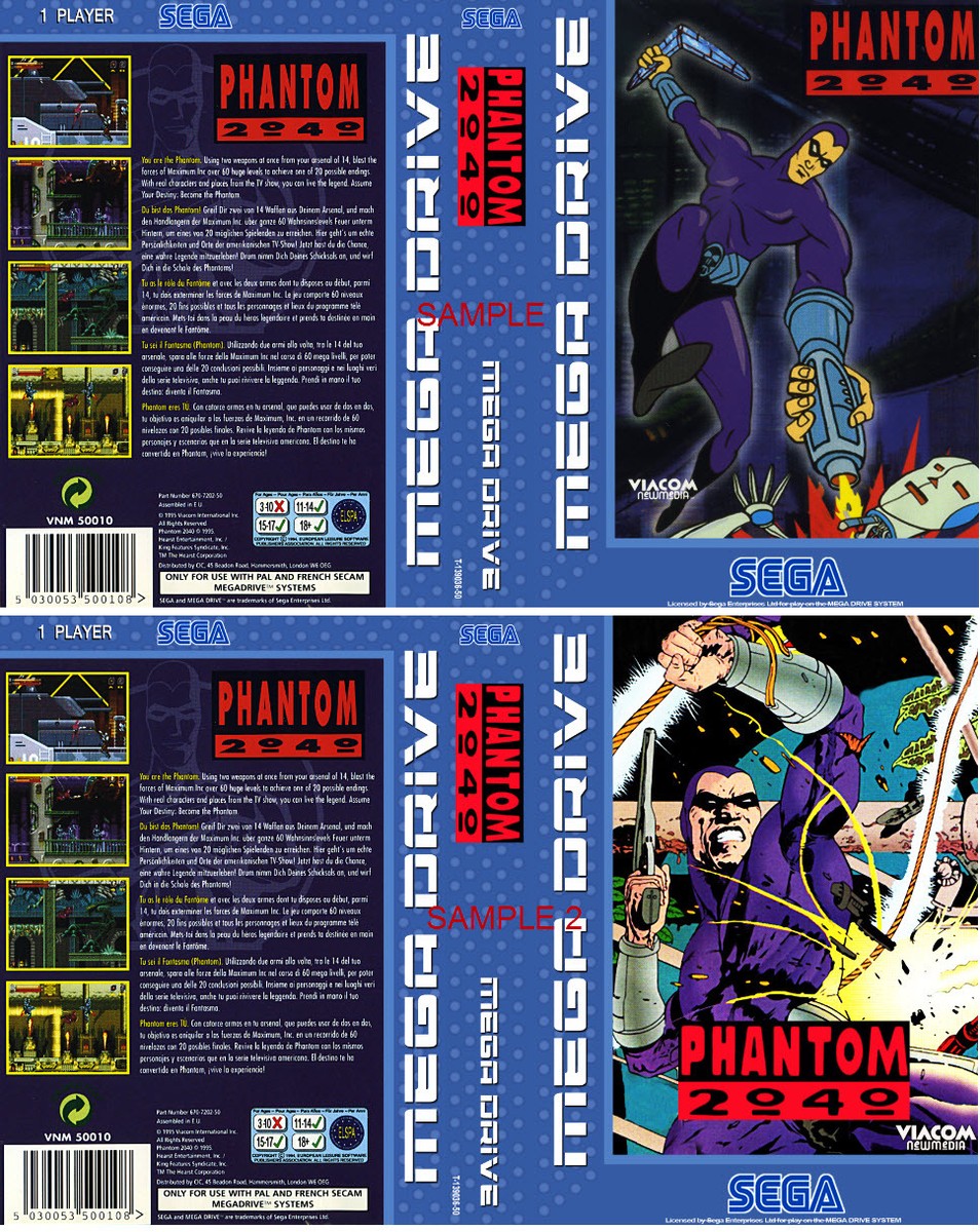 - Phantom 2040 MegaDrive EU PAL Caja Arte Estuche Inserto Funda Solo 