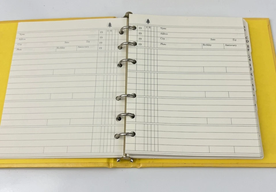 Vintage Hallmark Address Book 6 Ring Binder Unused "Family and Friends" With Box - Image 4 of 4