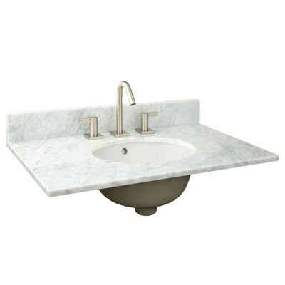 31" x 19" Narrow Marble Vanity Top for Undermount Sink ...