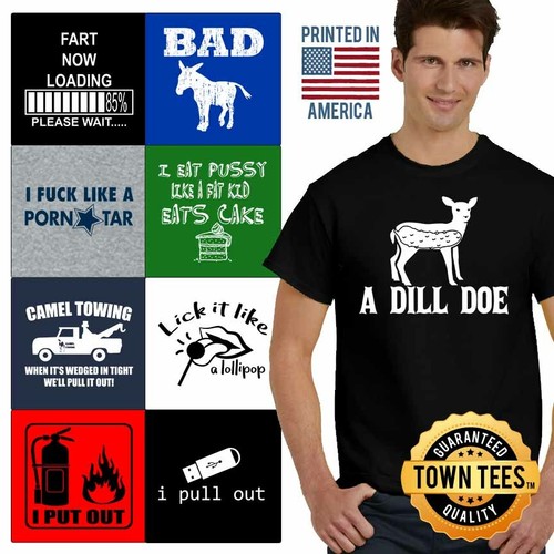 Crude Tee Shirt Funny T-Shirt Men 