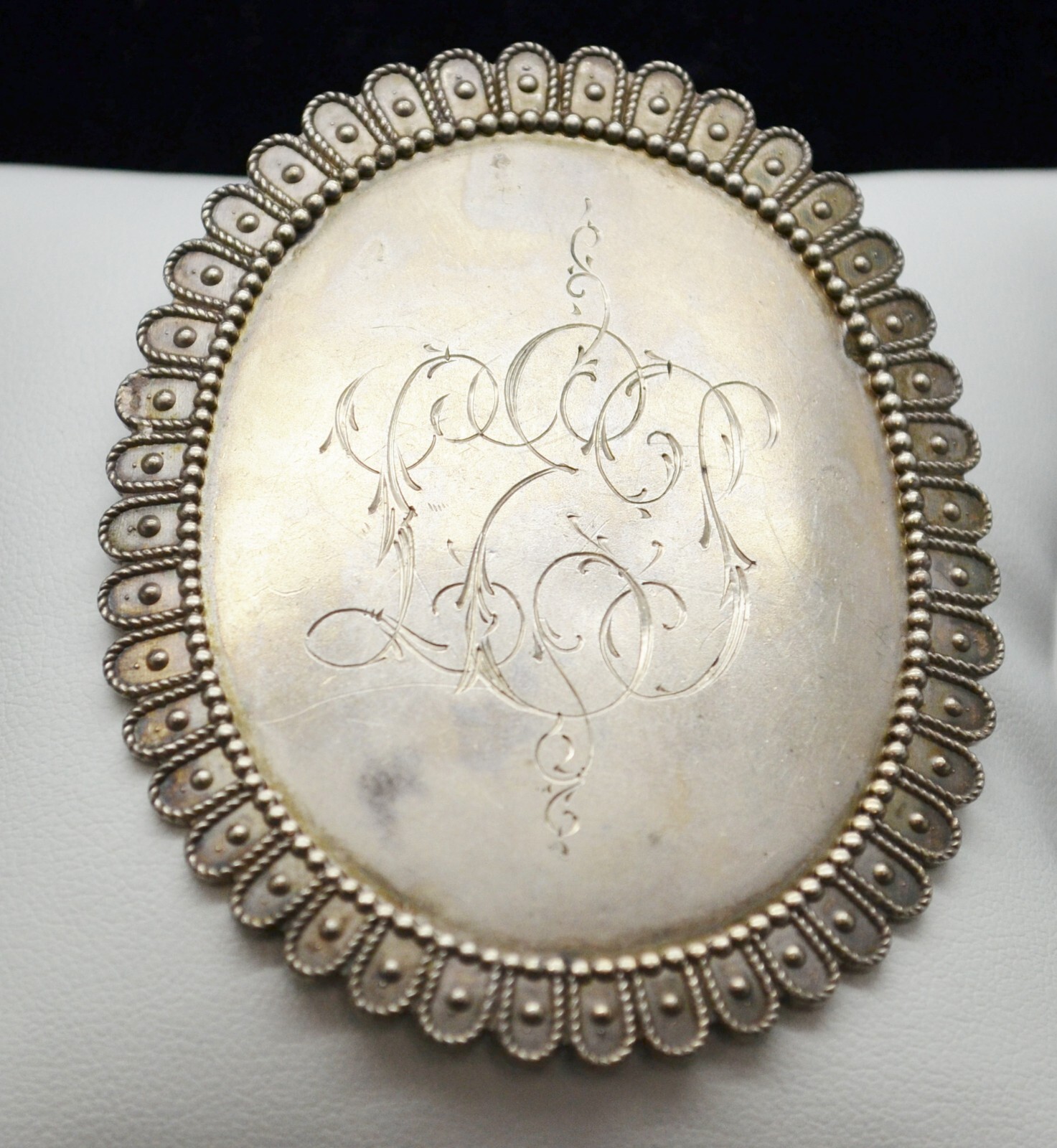 Sterling Silver Tiny Square with Dot Pendant #FMY… - image 1