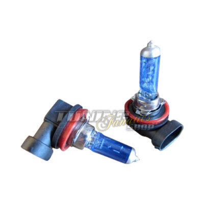 2xpcs Xenon Look Bulbs H8 35 Watts 6000K White 12V Cobalt Blue