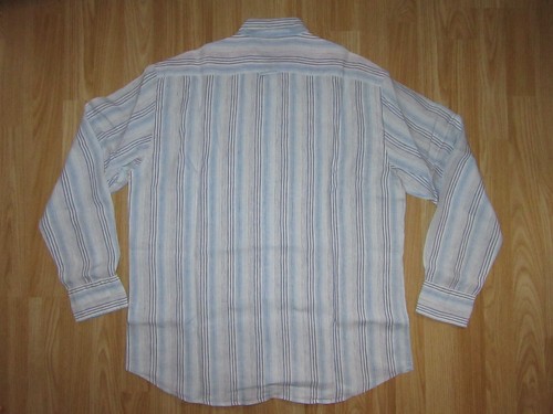 Mens GANT L Large High Summer Linen Blue Striped Shirt Long Sleeve Reg Fit VGC! - Picture 8 of 9