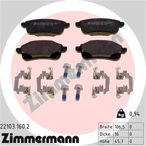 Zimmermann Scheibenbremsbelag 22103.160.2-image