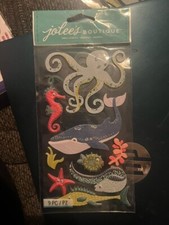 Jolee's OCEAN ANIMALS - SEA ANEMONE Stickers Fish Seahorse Whale Octopus Coral