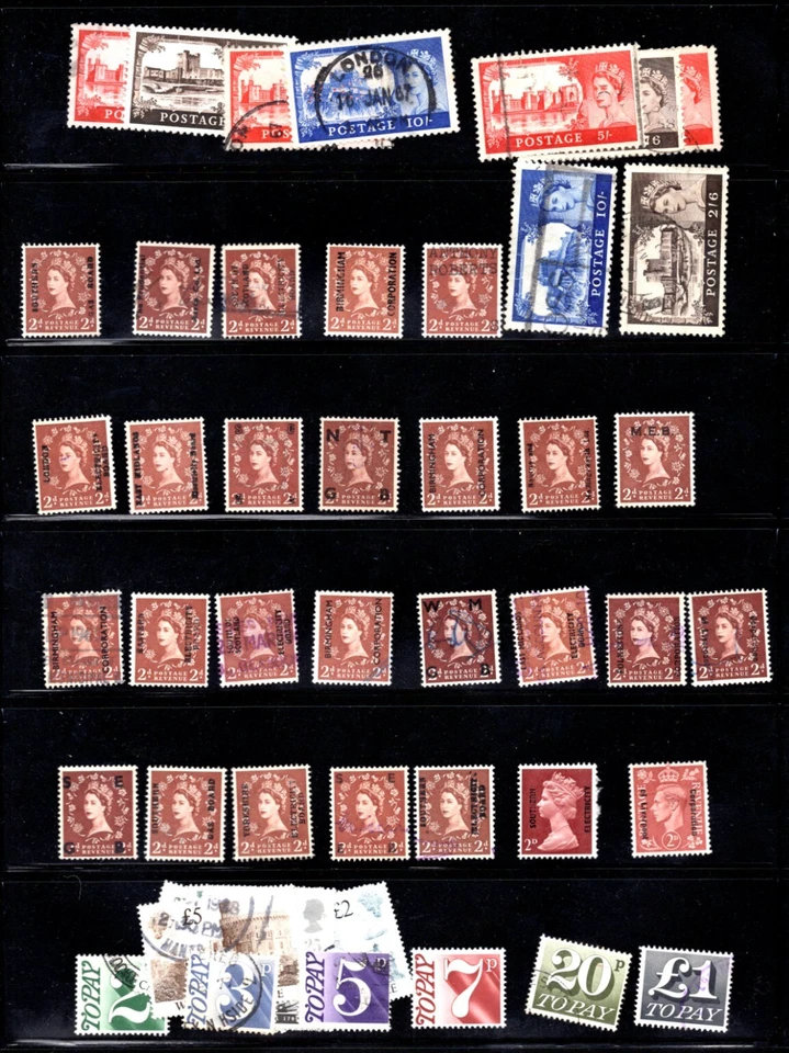 UK GB 1937-1951 COLECCIÓN DE SELLOS MAYORITARIAMENTE DEL REY GEORGE VI 120+ COMO NUEVOS Y USADOS Foto 4 de 4