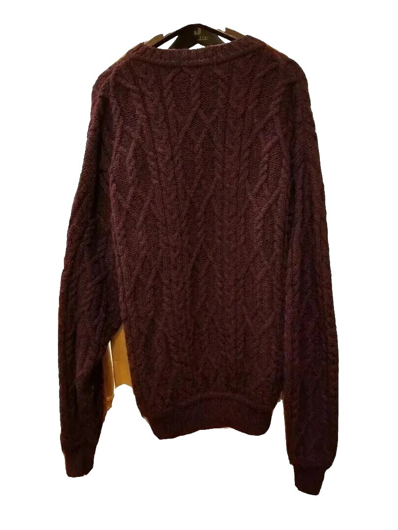 Burberry Cable Knit Sweater Size M 100% Wool Excellent