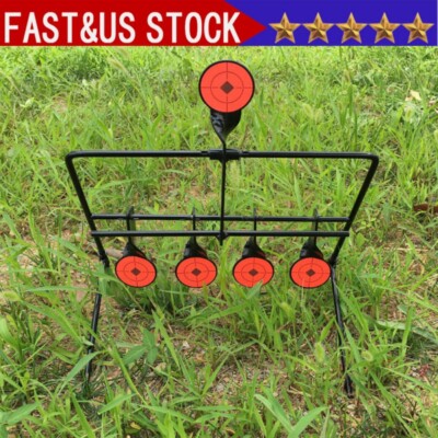 5 Metal Steel Plate Auto Reset Shooting Target Combo 22LR Gallery NEW